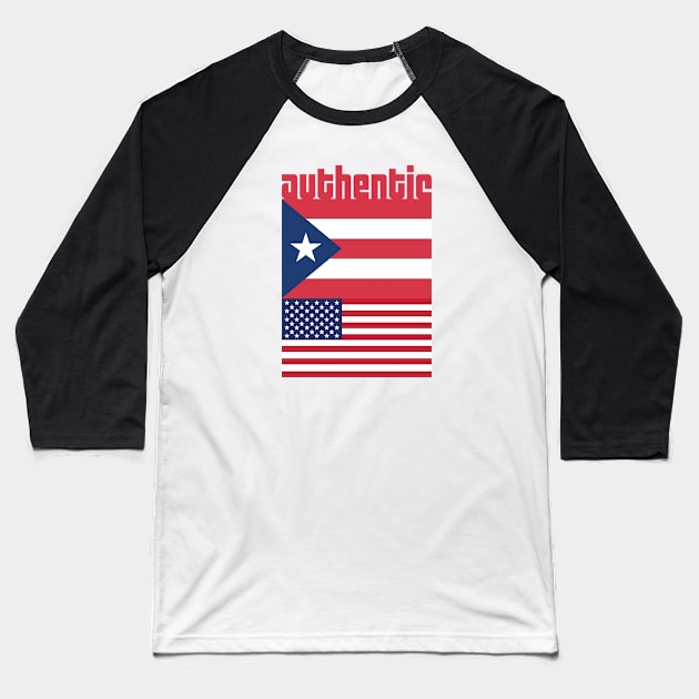 Proud to be Puerto Rican Baseball T-Shirt by authenticamerican